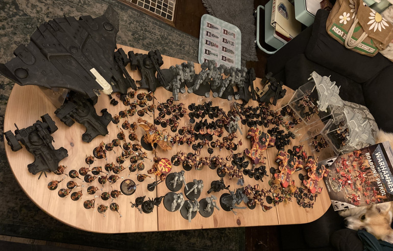 Arranged on the table