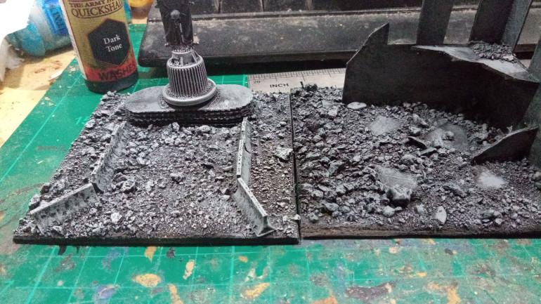 Then another 50/50 mix of white and drybrush