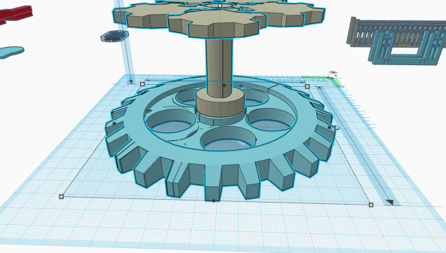 Here the finished design for my  elevator shaft. Off to the slicer for printing.