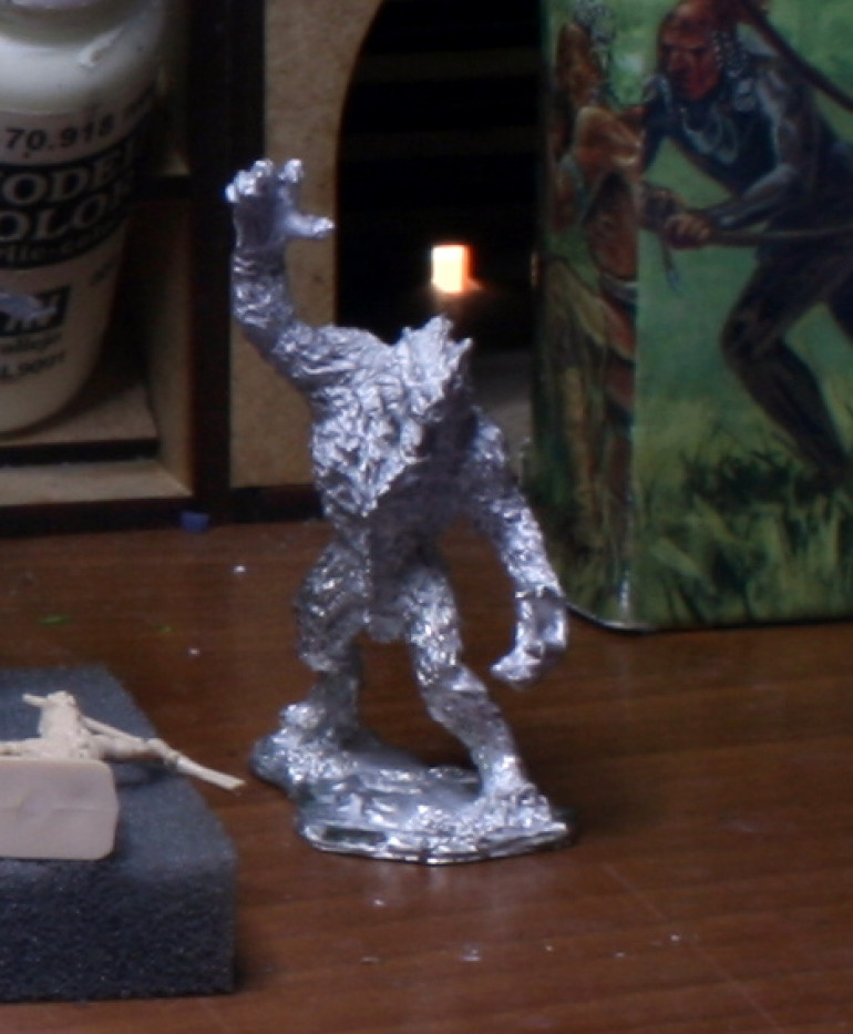 A Reaper werewolf in metal.