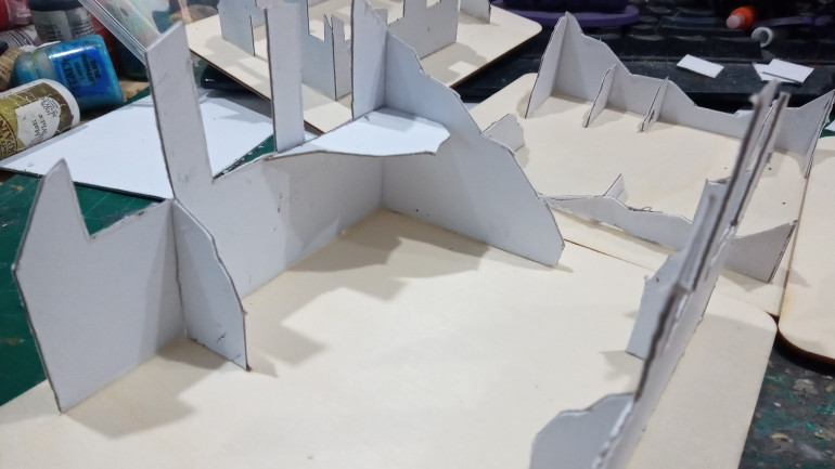 The big buildings are not on MDF bases but on something similar