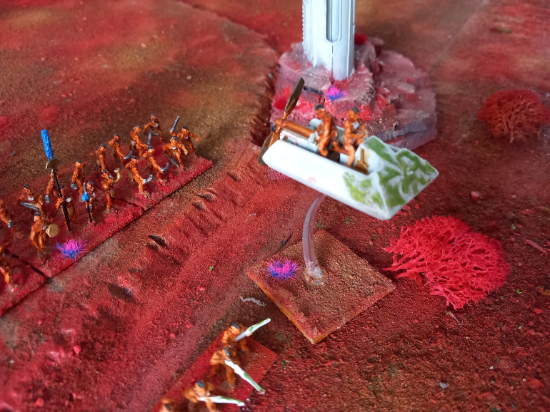 The model doesn't come with a  flying stand so I dug out a spare one from star wars legion