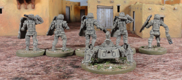 GCPS Riot Troopers and Tac Drones (Mantic Games)