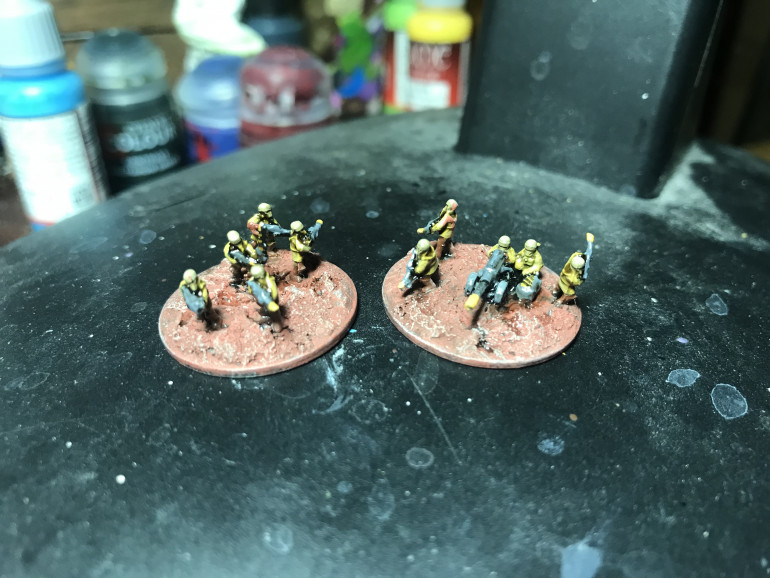A squad of steel legion from vanguatd miniatures, these are going to be part of my mechanised platoon