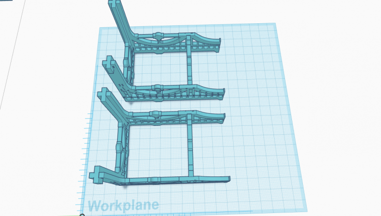 This is what i came up with.  The first test i made was in 2 parts it was on the flimsy side so i printed the arches in one piece.