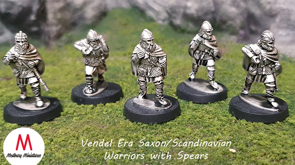 Vendel Warriors With Spears - Medbury Miniatures