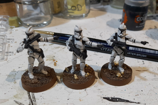 Pointy boys ready for their colour application