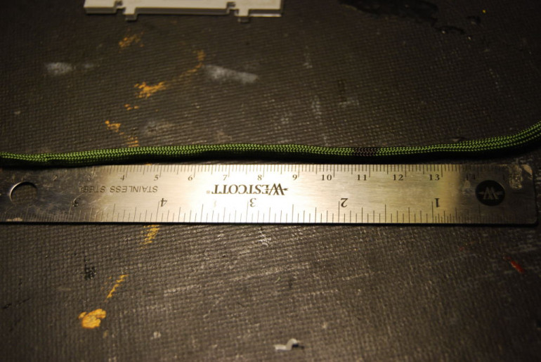 I measured about 105mm for curve