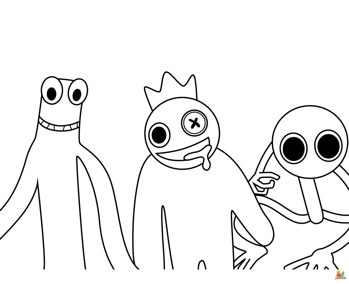 Red Rainbow Friends Roblox Coloring Page