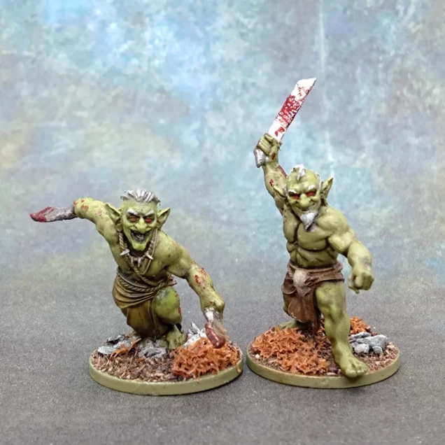 I started by painting up some goblins that I had always intended to play out some scenarios of Silver Bayonet with.