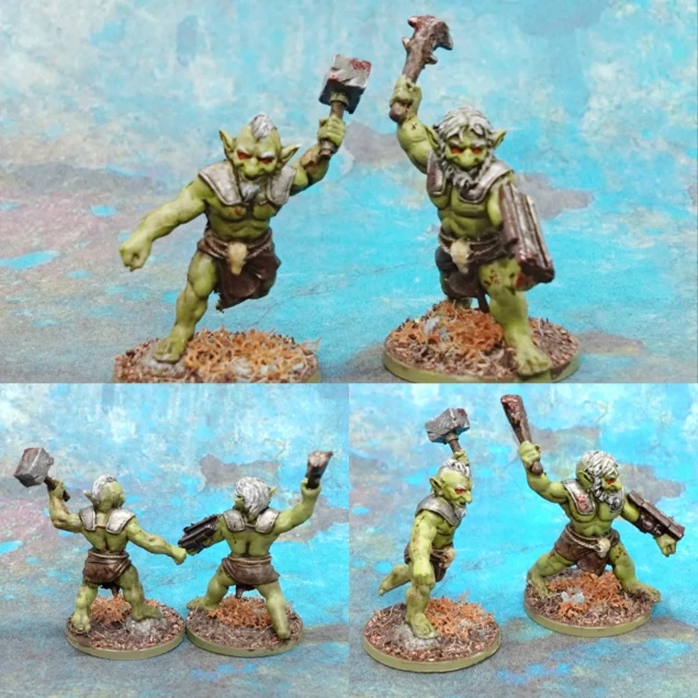 The Atlantis Miniatures goblins are lovely bits of resin. This drew a line across the old project and the new.