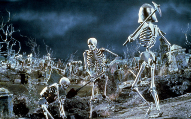 Sam Raimi brought the skeletons to life in Army of Darkness