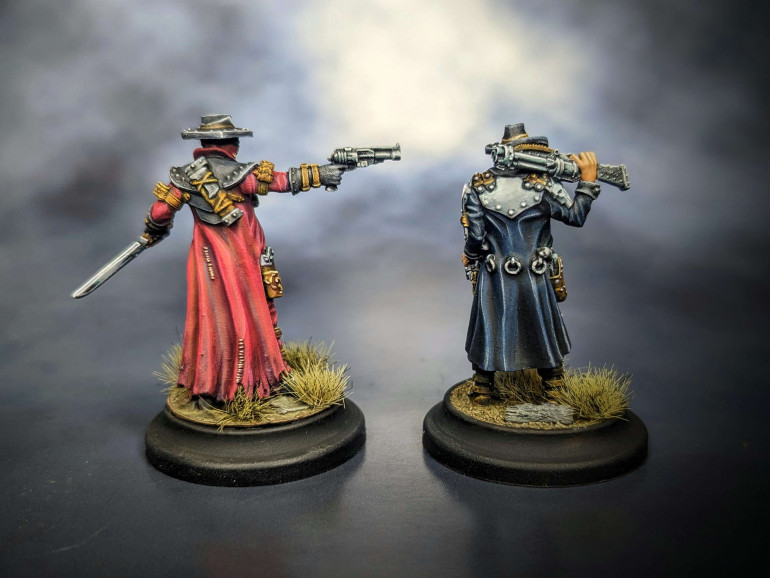 Two anti-heroes join the posse! I do love pulp settings as an excuse to have a varied colour palette.