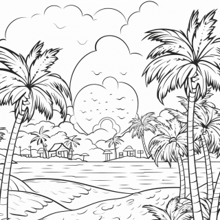 Enjoy Summer Fun with Printable Summer Coloring Pages | GBcoloring