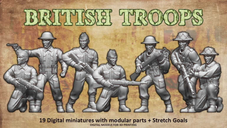 British Troops WW2 Digital Miniatures