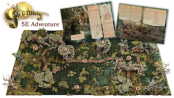 The Gloaming Swamps 5E Adventure - Printable Scenery