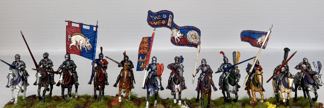 Richard III and Retinue Knights. Bosworth 1485.