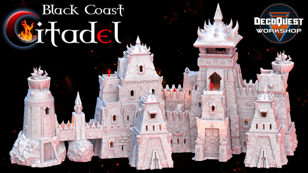 Black Coast Citadel (3D printable)