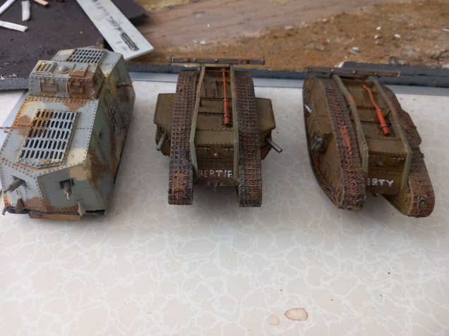 Also dug out my tanks Berty and gerty. I have 4 British tanks which is a bit excessive 