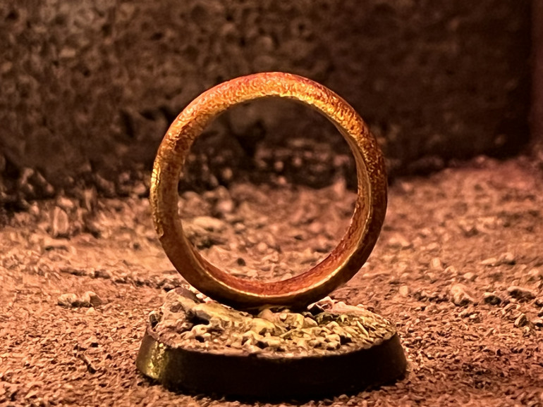 The Ring as forged in the fires of Orodruin.