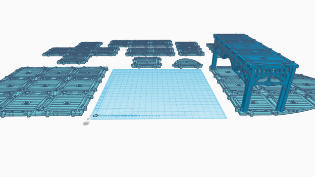 I want to make a space hulk like (2.5D dungeon crawl) version of an airship interior. Using the walkway decks as a modular floor plan. (maybe next spring clearing idea.)