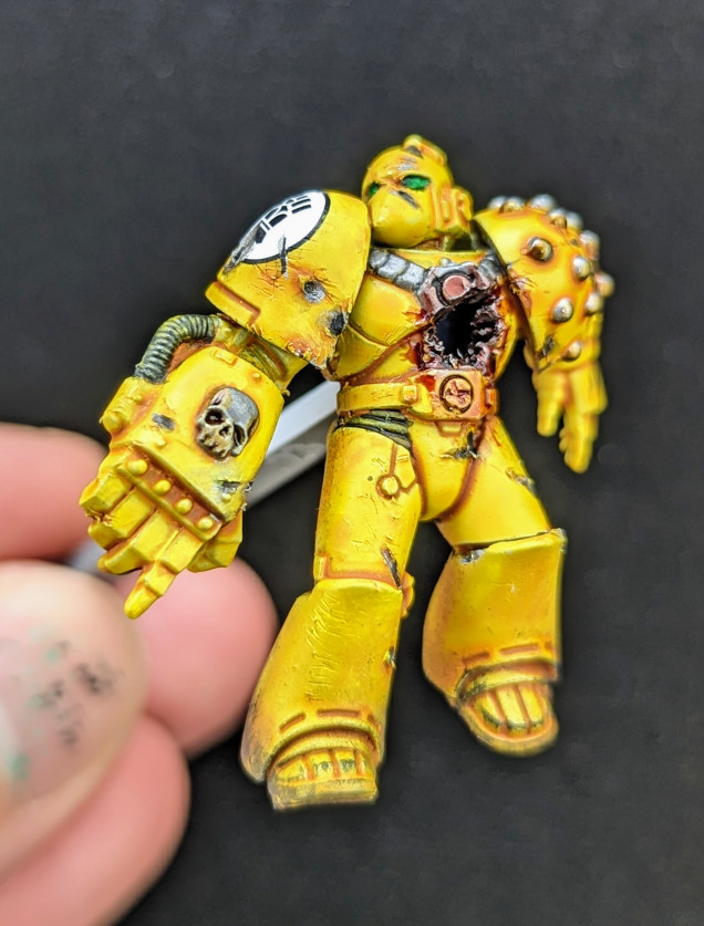 Weathering and gore added to the Space Marines!