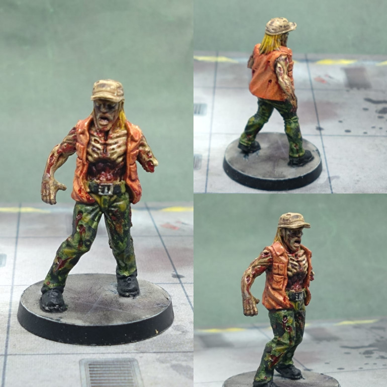 I like the desert modern camo on the hat and green traditional camo trousers. The orange speed paint came out great.