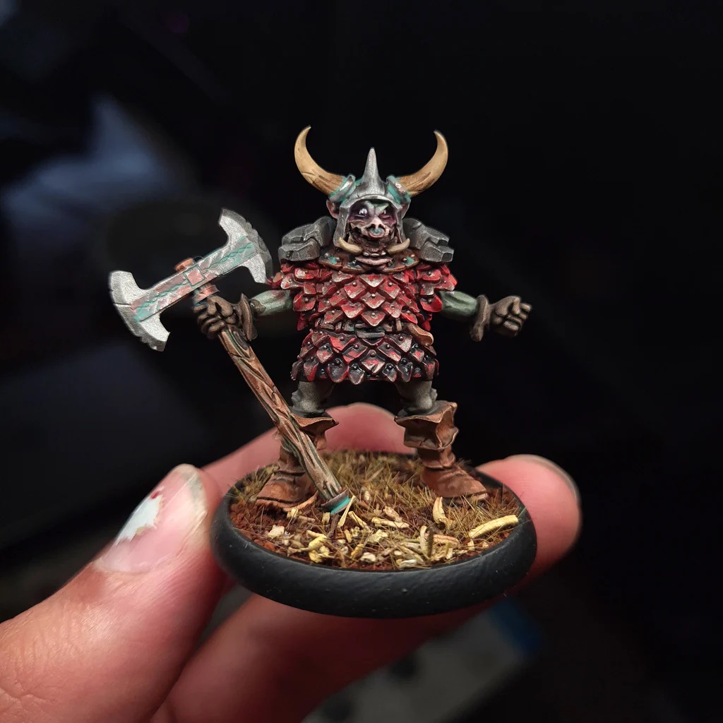 Pig-Faced Orc Warlord - Warp Miniatures