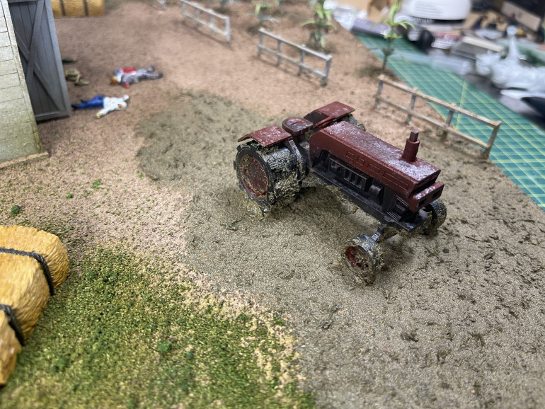 the tractor suffers from the varnish 'booming' when I put the ground cover down (ISO and PVA/Water mix)