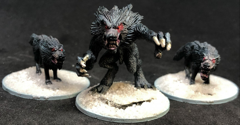Loup Garou the mighty werewolf and his dire wolves