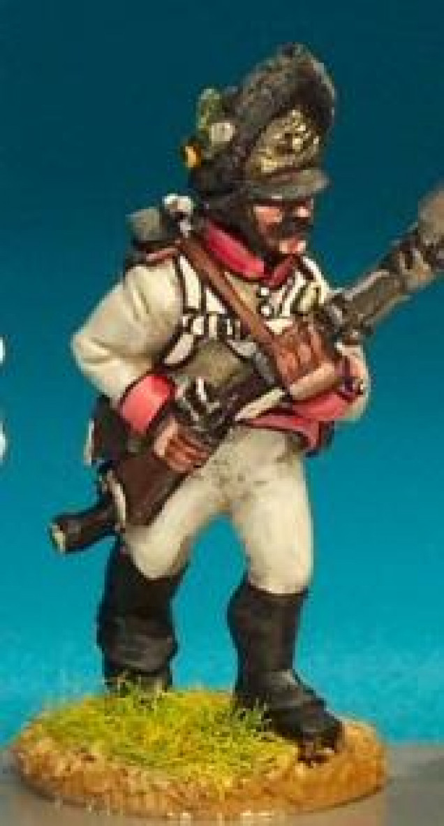 The grenadier is painted in the same style as the other white coated Austrians but the bearskin is a fun addition. Lovely sculpts.