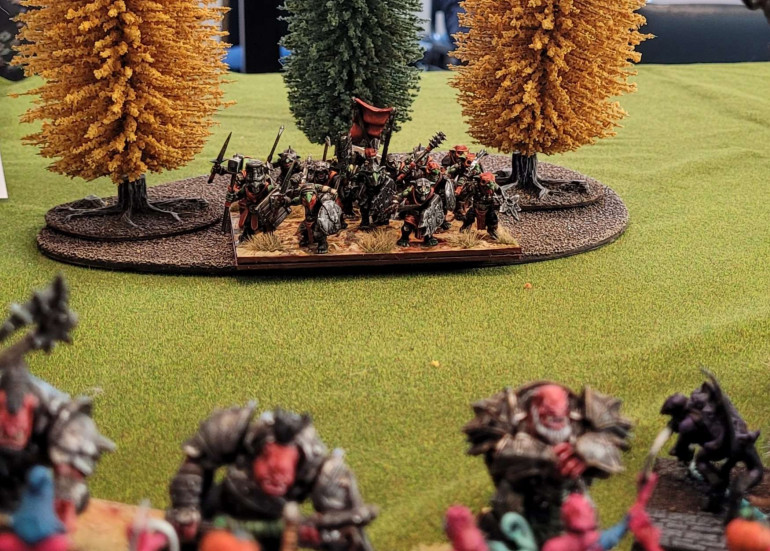 This unit of goblins cracks me up... so far they've played in all five games of Ambush but they've never had an engagement. We've started calling them the Press Corp, just there to record the action