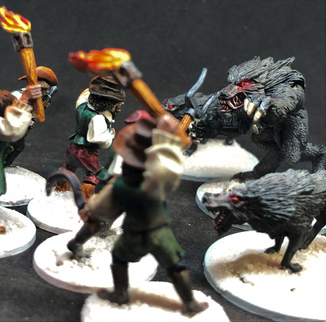 Loup Garou the mighty werewolf and his dire wolves