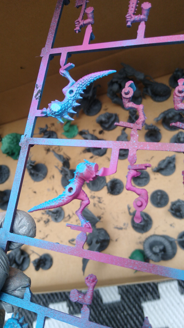 Sprues and toys.