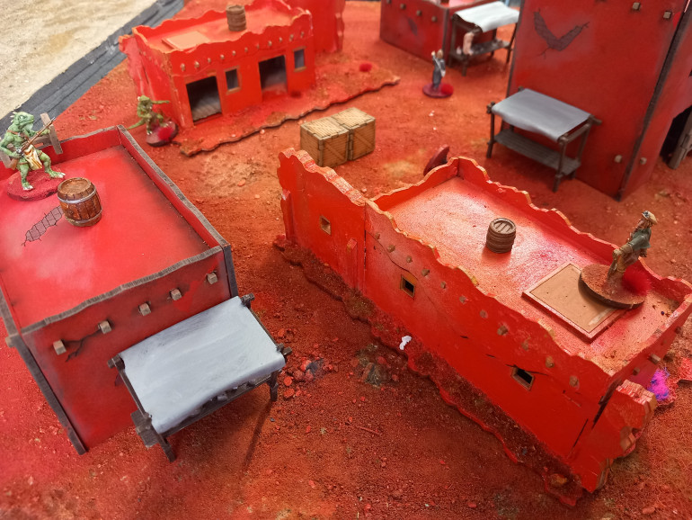 A fire fight erupts across the rooftops