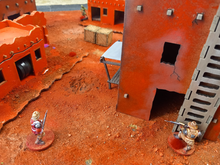 The crew head into town heading for the buildings in search of the heirloom