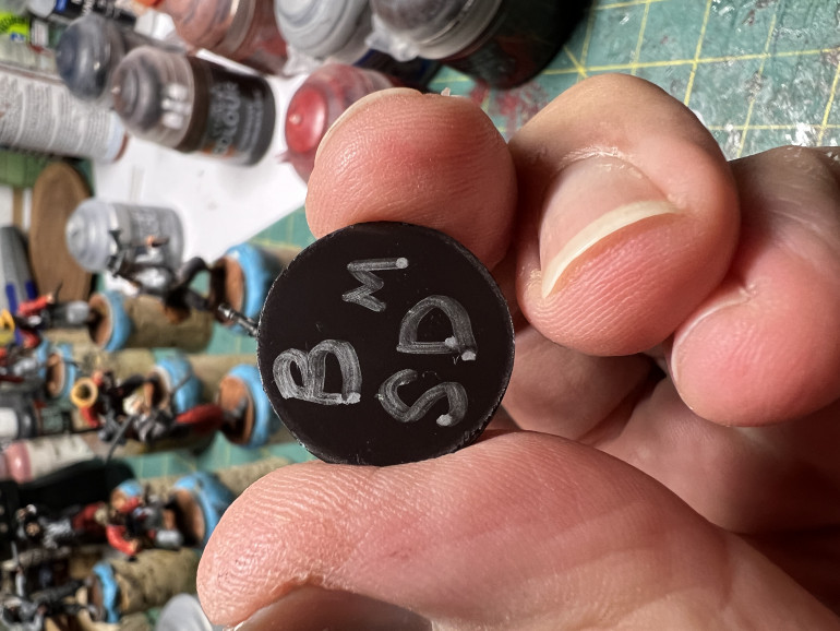 And annotated the bottom with the unit nationality and type using a metallic sharpie (B - ritish | Sea Dog | Maynard). Many units are similar and this will help moving forward when dozens are in the box.