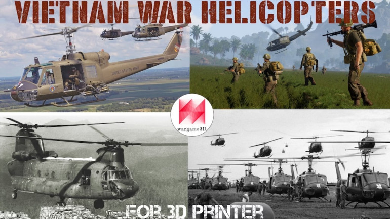 VIETNAM War Helicopters (Scale 1:200)