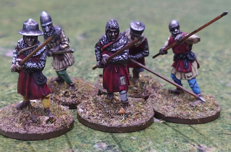 The final group shot of the completed spearmen 