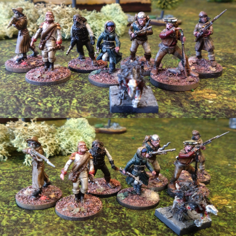 Had these kitbashed and painted for a while now and looked forward to getting them on to the table. This will feel more like the PvP game because of all the musket fire. 