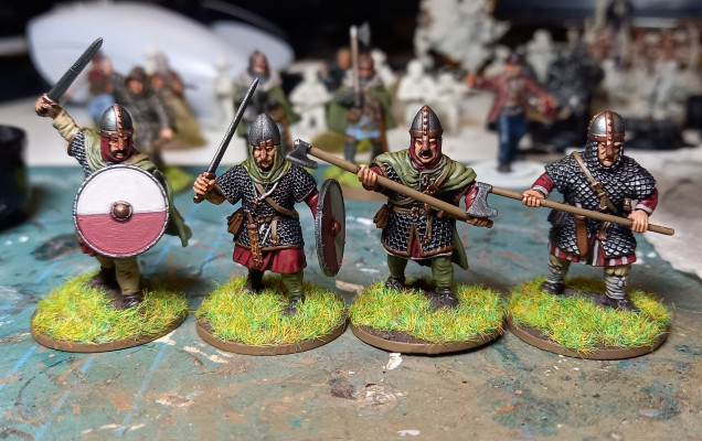 Finished Anglo-Saxon Huscarls For Ravenfeast