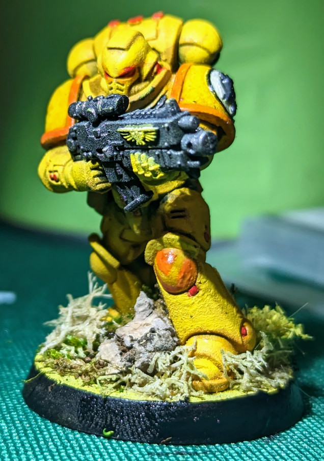 My test model, Imperial Fists 6th company, 6th squad (Intercessor), squaddie II.