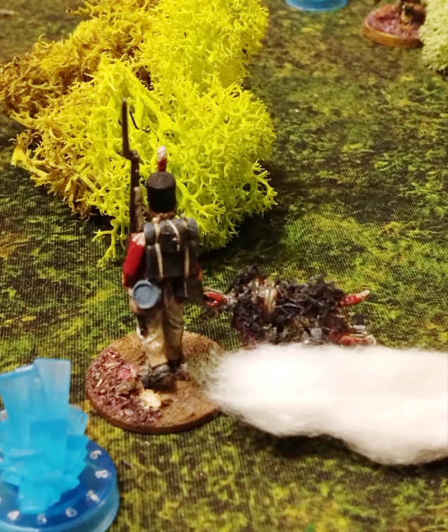 Poor wounded Anderson, caught and bitten by The Black Dog...