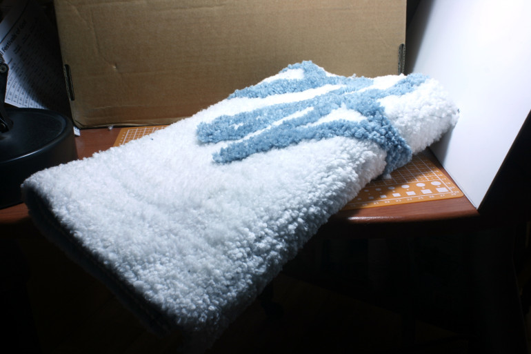 I used a different mat for the other two fields. This is a bit more woolly but as cheap!