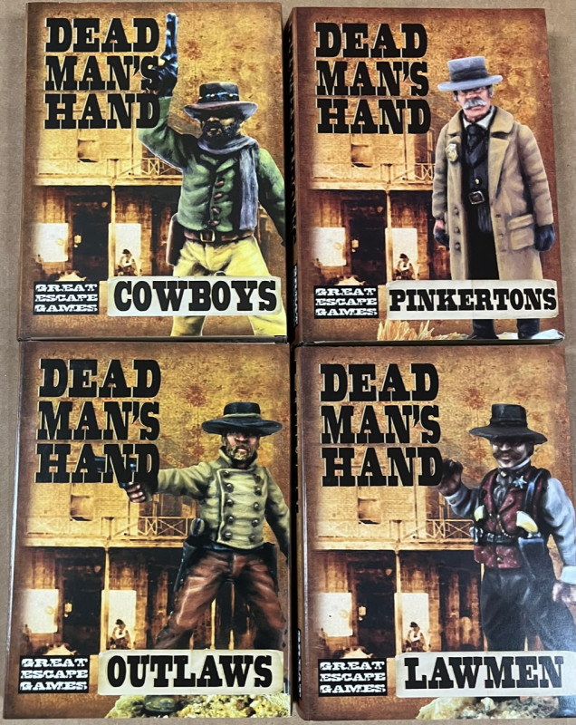 The gangs for Dead Man’s Hand have 7 miniatures per gang whereas Reloaded generally only uses five, so this lot will give me four distinct gangs with options. 