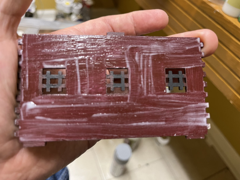 I then covered the interior with PVA glue. 