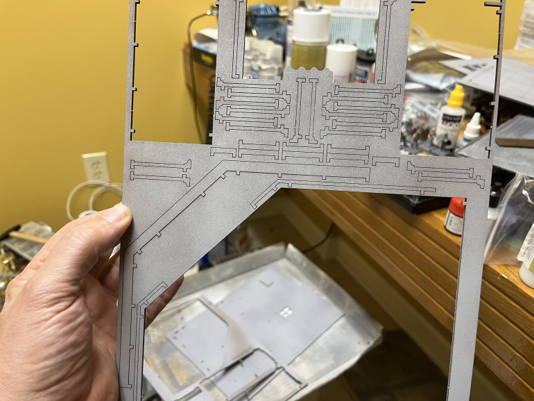 All these parts will be painted white so I’m leaving them in place and giving them a white spray from a rattle can. 