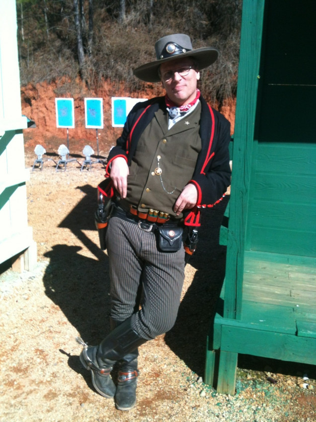 It’s been a few years but I used to do competitive Cowboy Action Shooting under the alias Loquacious Bill. 