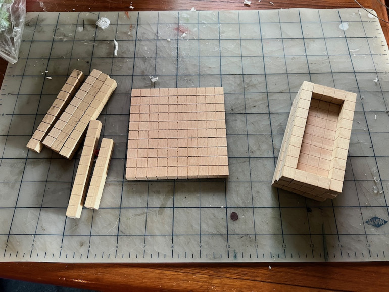 I set aside one of the plywood squares to cut for the next planters as I think four is a better number.