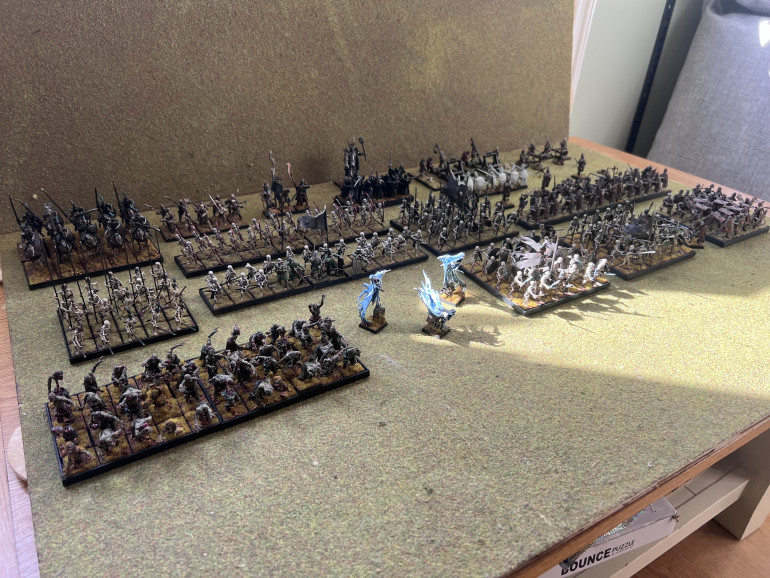 I like adding troop choices to my forces. Undead should be able to be combined like of old, no dry and wet undead for me. No sir. Just undead, there is Wraiths and Mummies in this lot, along with extra artillery and missile troops.  